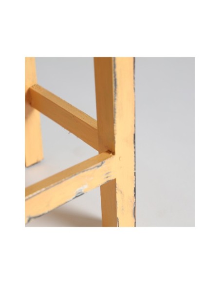 Taburete Alto SAURIS 71 cm, Caoba / Marrón, Amarillo - Kodu Home Design