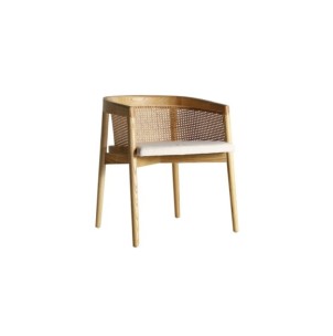 Silla VIKAN, Madera / Marrón, Beige - Kodu Home Design