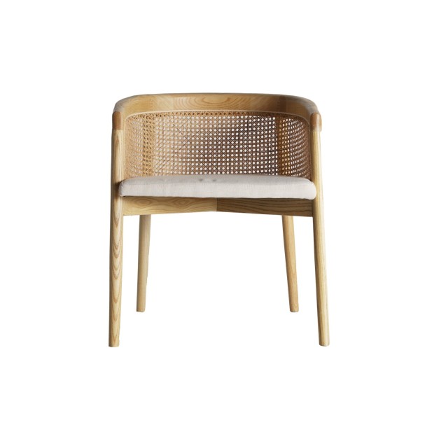Silla VIKAN, Madera / Marrón, Beige -...