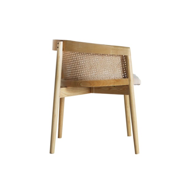 Silla VIKAN, Madera / Marrón, Beige -...