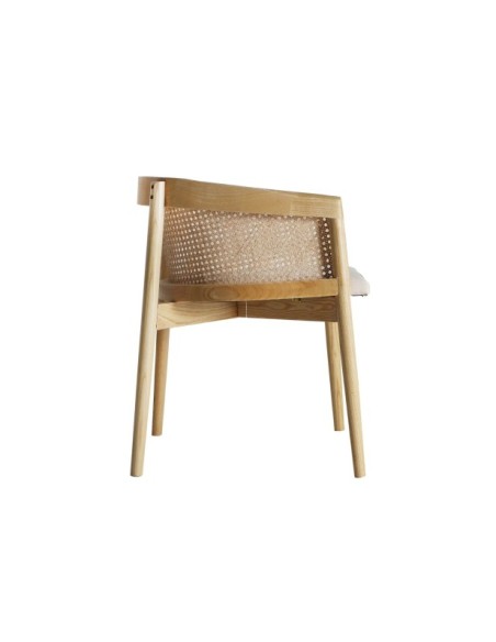 Silla VIKAN, Madera / Marrón, Beige - Kodu Home Design