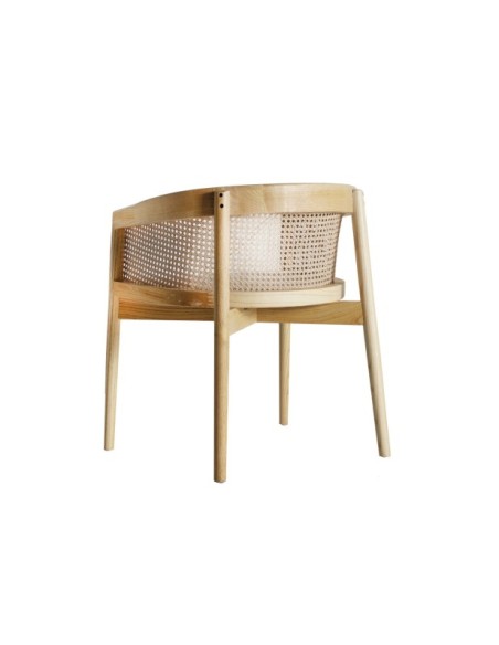 Silla VIKAN, Madera / Marrón, Beige - Kodu Home Design