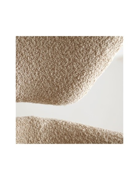 Sillón Giratorio Bouclé PRIVAS, Algodón Bouclé / Crema - Kodu Home Design