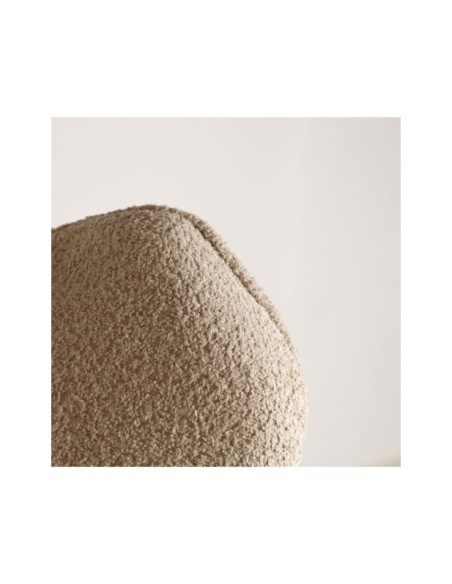 Sillón Giratorio Bouclé PRIVAS, Algodón Bouclé / Crema - Kodu Home Design