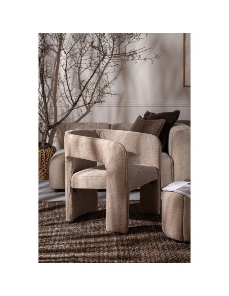 Silla BAUTZEN, Terciopelo / Beige - Kodu Home Design