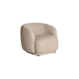 Sillón Bouclé PRIVAS, Algodón Bouclé / Crema - Kodu Home...