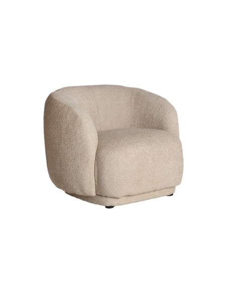 Sillón Bouclé PRIVAS, Algodón Bouclé / Crema - Kodu Home Design