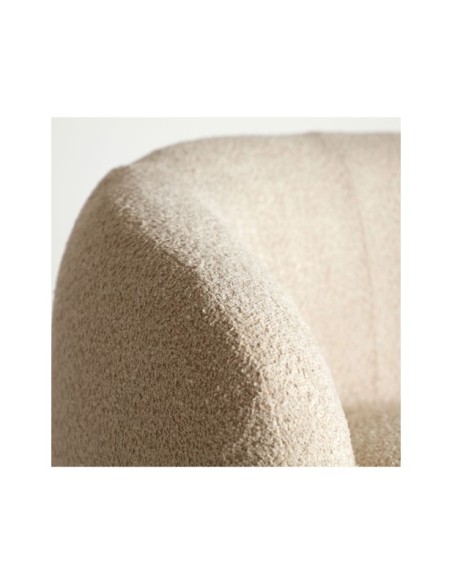 Sillón Bouclé PRIVAS, Algodón Bouclé / Crema - Kodu Home Design
