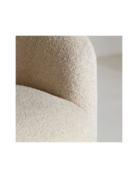 Sillón Bouclé PRIVAS, Algodón Bouclé / Crema - Kodu Home Design