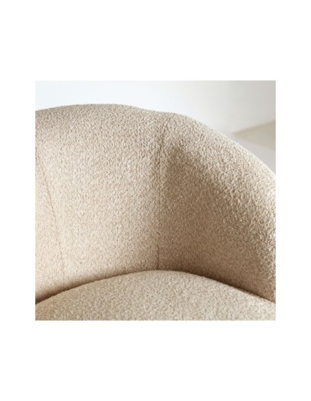 Sillón Bouclé PRIVAS, Algodón Bouclé / Crema - Kodu Home Design
