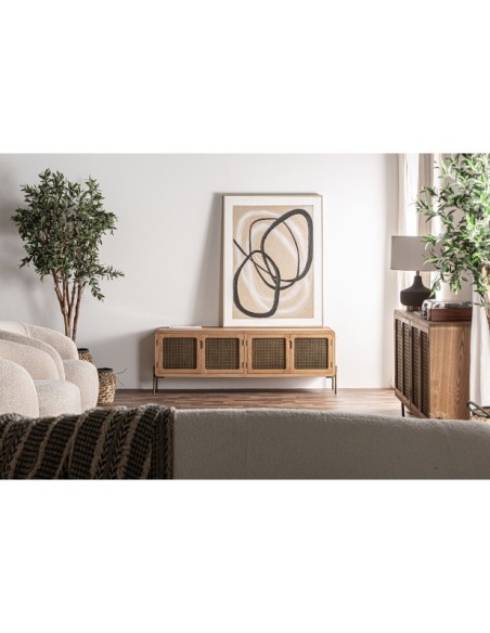 Sillón Bouclé PRIVAS, Algodón Bouclé / Crema - Kodu Home Design