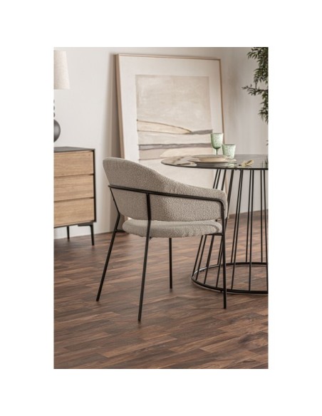 Silla BIKAL, Poliéster / Negro, Gris - Kodu Home Design