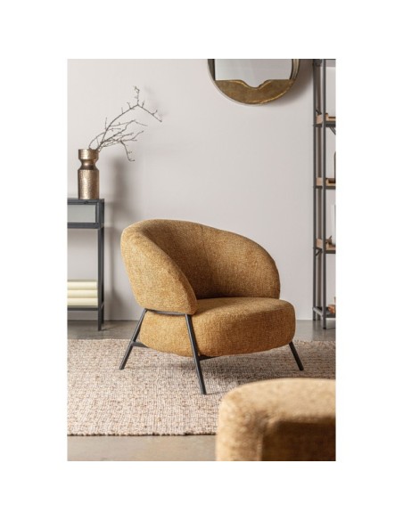 Sillón SOUVENS, Poliéster / Ocre - Kodu Home Design