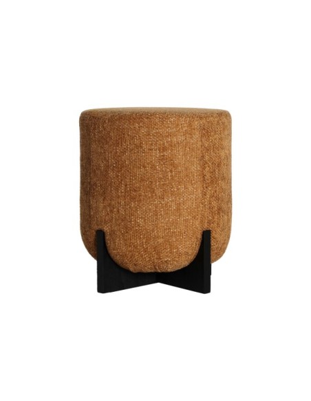 Taburete SOUVENS, Poliéster / Ocre, Negro - Kodu Home Design