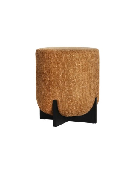 Taburete SOUVENS, Poliéster / Ocre, Negro - Kodu Home Design