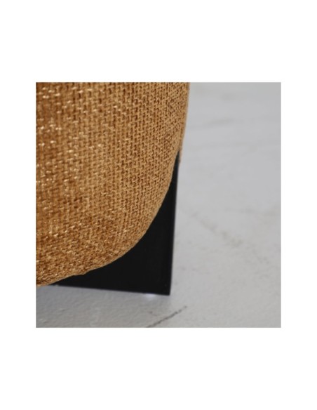 Taburete SOUVENS, Poliéster / Ocre, Negro - Kodu Home Design