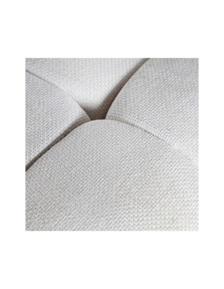 Módulo Sofá Reposapiés LETHO, Poliéster / Blanco, Marrón - Kodu Home Design