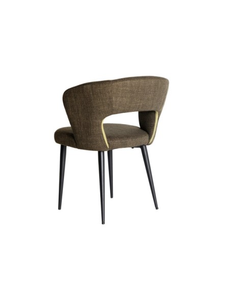 Silla FLAGNAC, Poliéster / Verde, Negro - Kodu Home Design