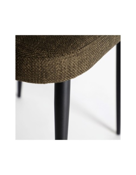 Silla FLAGNAC, Poliéster / Verde, Negro - Kodu Home Design