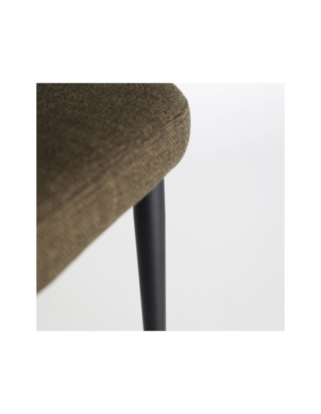 Silla FLAGNAC, Poliéster / Verde, Negro - Kodu Home Design