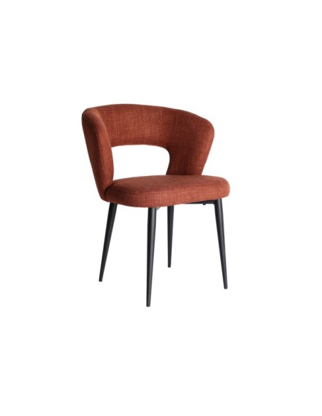 Silla FLAGNAC, Poliéster / Rojo, Negro - Kodu Home Design