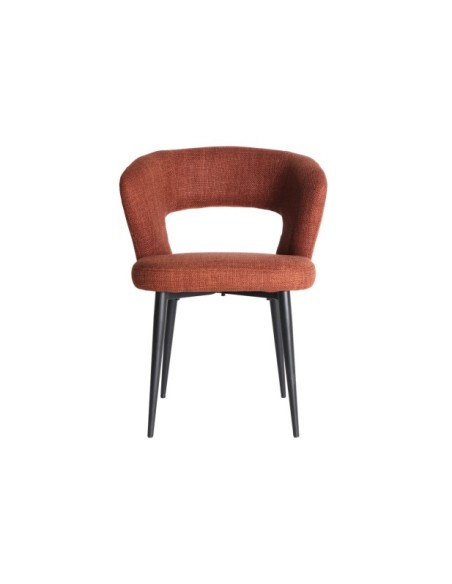 Silla FLAGNAC, Poliéster / Rojo, Negro - Kodu Home Design