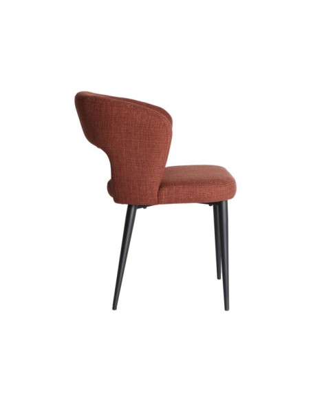 Silla FLAGNAC, Poliéster / Rojo, Negro - Kodu Home Design