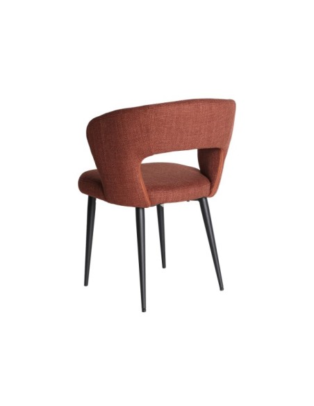 Silla FLAGNAC, Poliéster / Rojo, Negro - Kodu Home Design