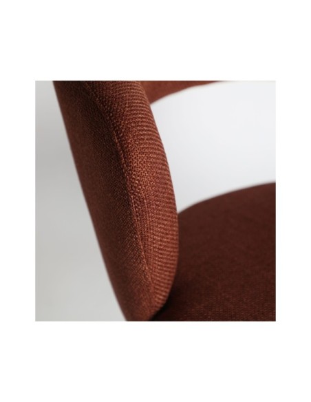 Silla FLAGNAC, Poliéster / Rojo, Negro - Kodu Home Design