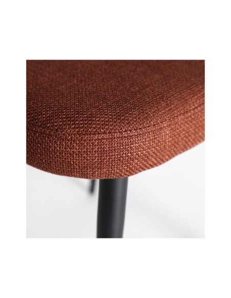 Silla FLAGNAC, Poliéster / Rojo, Negro - Kodu Home Design