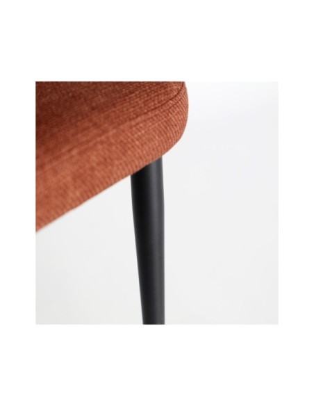 Silla FLAGNAC, Poliéster / Rojo, Negro - Kodu Home Design