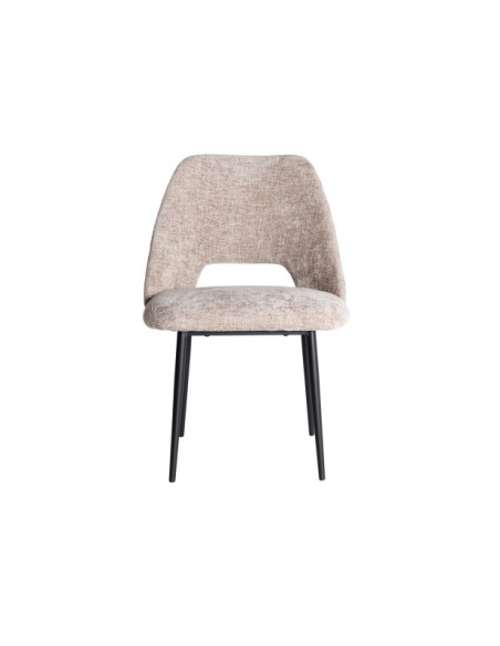 Silla LEYNHAC, Poliéster / Beige, Negro - Kodu Home Design