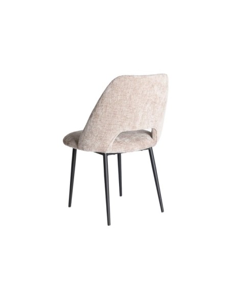 Silla LEYNHAC, Poliéster / Beige, Negro - Kodu Home Design