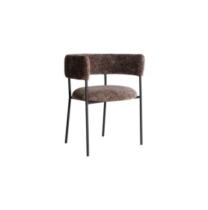 Silla ALLENC, Poliéster / Marrón, Negro - Kodu Home Design