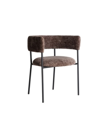 Silla ALLENC, Poliéster / Marrón, Negro - Kodu Home Design