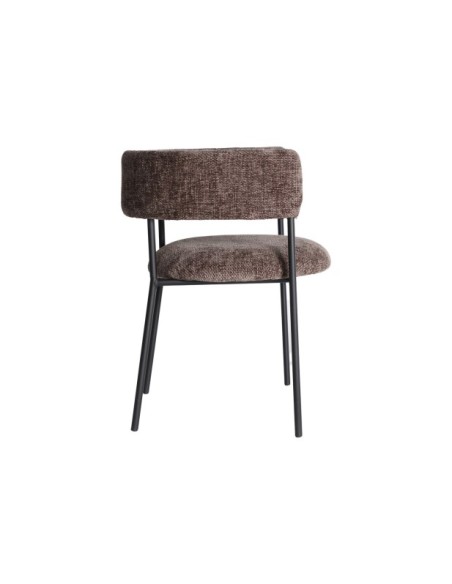 Silla ALLENC, Poliéster / Marrón, Negro - Kodu Home Design