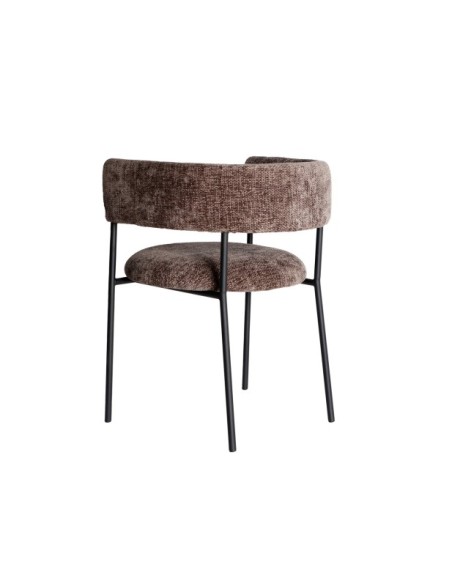 Silla ALLENC, Poliéster / Marrón, Negro - Kodu Home Design