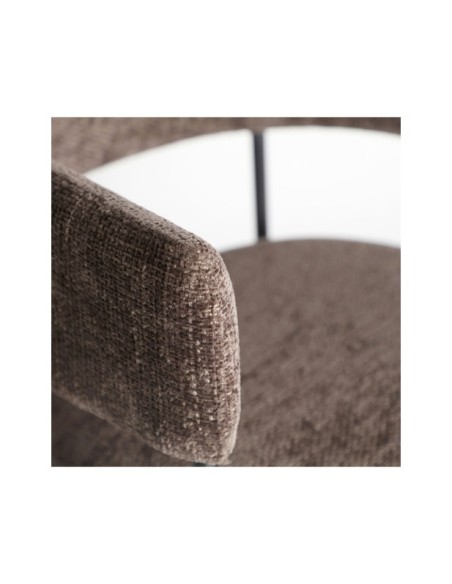 Silla ALLENC, Poliéster / Marrón, Negro - Kodu Home Design