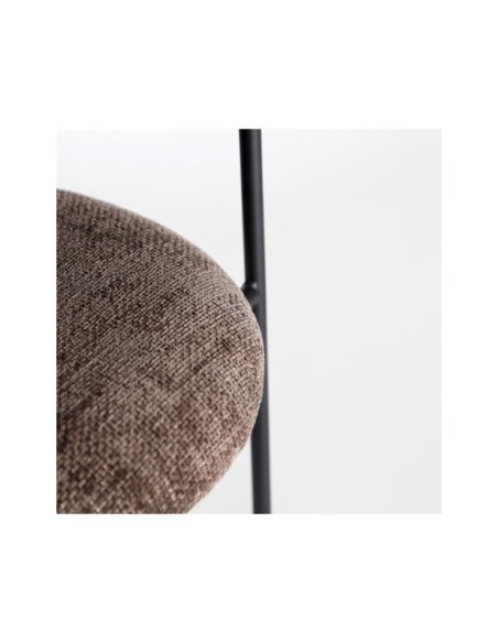 Silla ALLENC, Poliéster / Marrón, Negro - Kodu Home Design