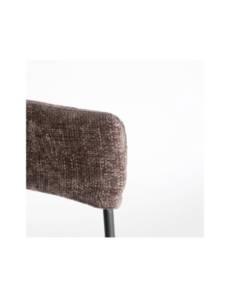 Silla ALLENC, Poliéster / Marrón, Negro - Kodu Home Design