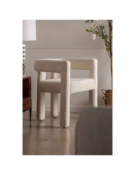 Silla VESTNES, Poliéster / Blanco - Kodu Home Design