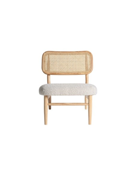 Silla GLASSUE, Ratán / Marrón, Blanco - Kodu Home Design