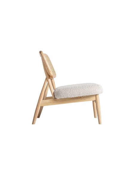 Silla GLASSUE, Ratán / Marrón, Blanco - Kodu Home Design