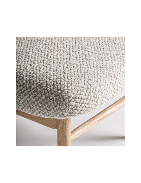 Silla GLASSUE, Ratán / Marrón, Blanco - Kodu Home Design