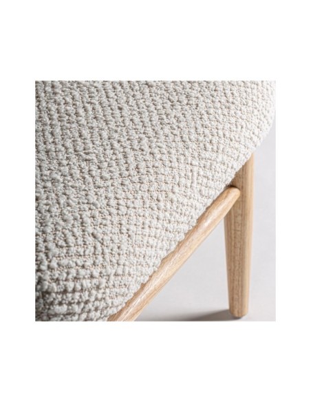 Silla GLASSUE, Ratán / Marrón, Blanco - Kodu Home Design