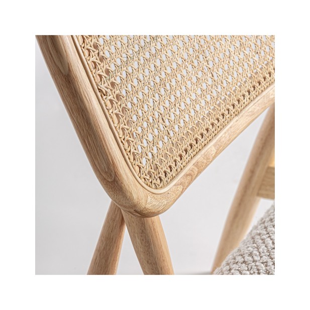 Silla GLASSUE, Ratán / Marrón, Blanco...