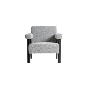Sillón LIESTER, Algodón Bouclé / Gris, Negro - Kodu Home... 2
