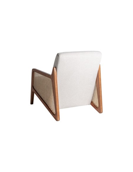 Sillón GITSBERG, Ratán / Marrón, Blanco - Kodu Home Design