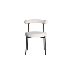Silla BREVILLE, Poliéster / Blanco, Negro - Kodu Home Design 2