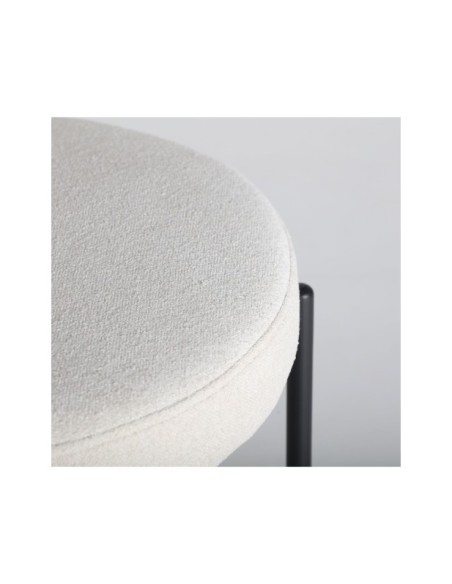 Silla BREVILLE, Poliéster / Blanco, Negro - Kodu Home Design